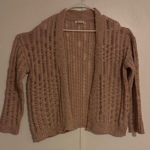 Cotton On Open-Knit Cardigan - Brown